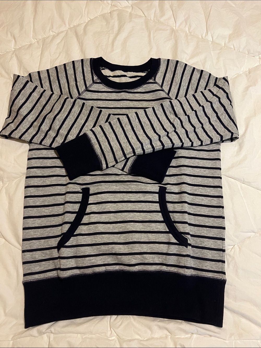 Uniqlo Striped Cotton Crewneck Sweater